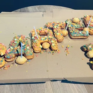 Custom made donut for birthday!