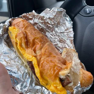 Sausage, Egg, and Cheese Croissant!