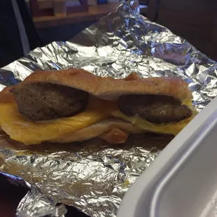 Sausage, Egg, and Cheese croissant.  Delicious and the price was right!