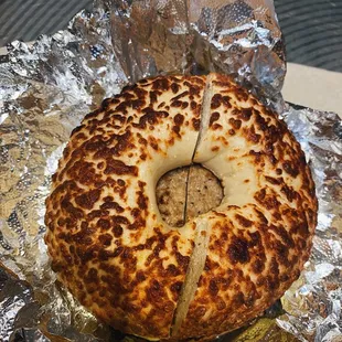 breakfast sandwich bagel