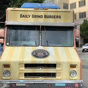 a truck parked on the side of the road