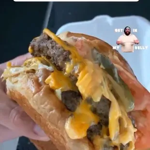 Signature Burger with an xtra patty