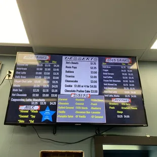 Drinks and sweet treats