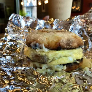 Sausage breakfast sandwich