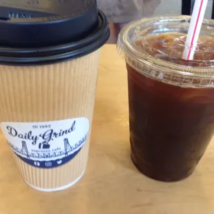 Hot Americano and Iced Americano