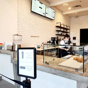 the counter of a coffee shop