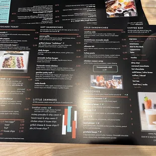 Lunch menu