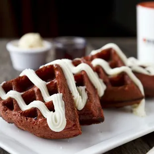 Red Velvet Waffles! Awarded best in AZ by Food Network!