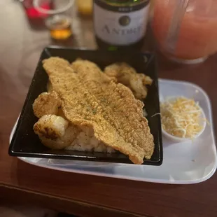 Catfish shrimp and grits