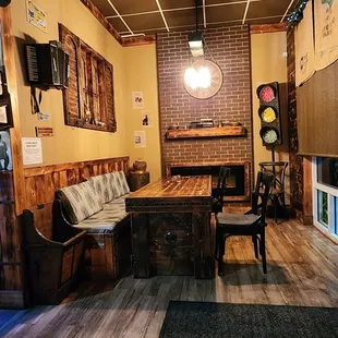Seating inside