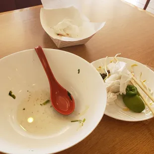 Empty bowl of pho