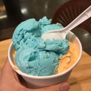 blue moon and orange custard chocolate chip