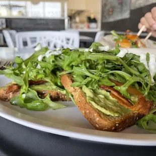 BLT Toast and Spark Croissant in the background