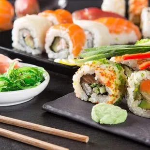 food, sashimi, sushi and sashimi, sushi