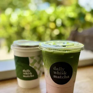 Daily Whisk Matcha - Hojicha Latté &amp; Matcha Strawberry Latté (seasonal)