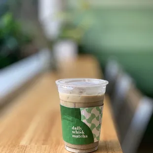 Hojicha Latte with Vanilla Syrup