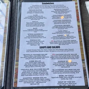 Get a great sandy or fantastic wings.