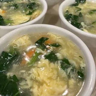 Egg Drop with Spinach Soup
