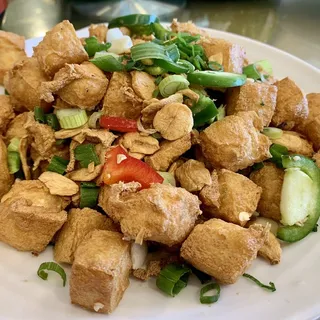 Deep Fried Tofu with Chili, Salt and Pepper