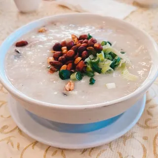 Perserved Duck Egg and Salted Pork Congee