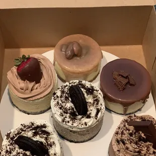 a variety of desserts