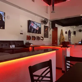 interior, sushi and sashimi