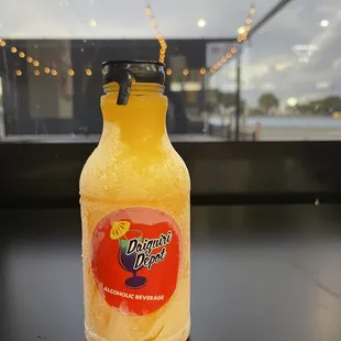 a bottle of daiquiri juice