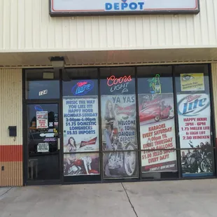 the front of the store