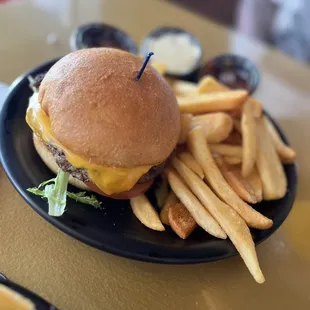 Factory Burger with Steak fries