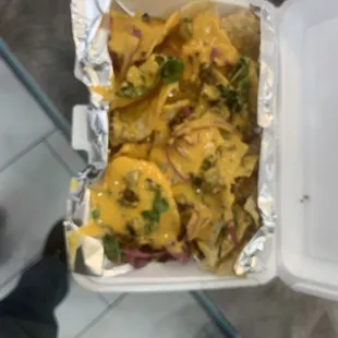 Beef nachos