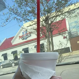 outside