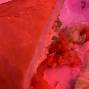 a close up of a sandwich