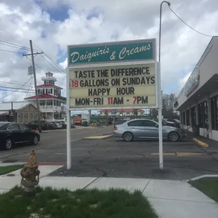 a sign for the store