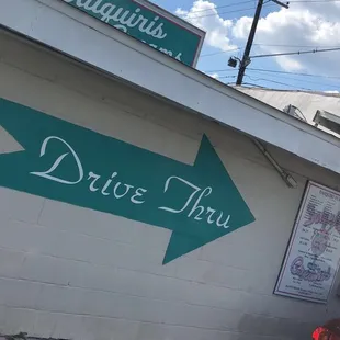 Outside in the drive thru