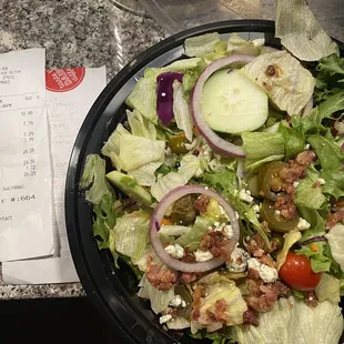 A jalapeño chicken salad for over $10 minus the chicken. I wanted the chicken