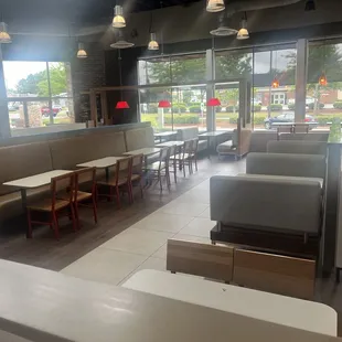 Part of the bright, clean interior