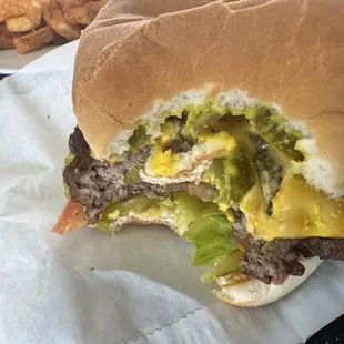 Jalapeno cheese burger