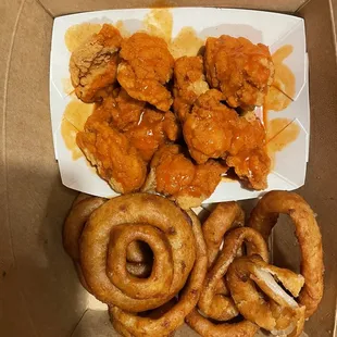Buffalo Wings and Onion Rings
