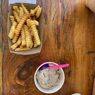 Ice cream and fries