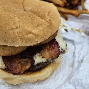 Rancher burger + fries!
