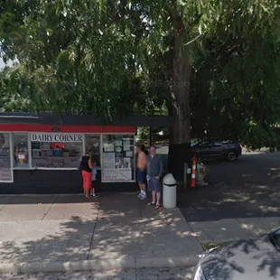 Getting caught on Google&apos;s Street View at the Dairy Corner with my dad