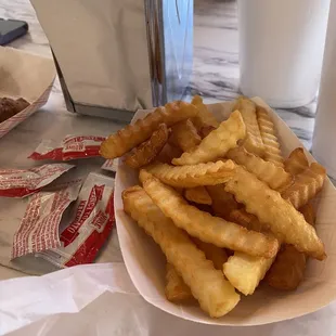 Had to get a side of fries cause there was no combo, this is suppose to be a large.