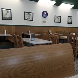 Dining area. No frills but a lot of seating