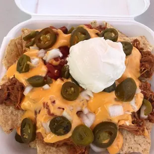 Pulled Pork Nachos Supreme.  So good