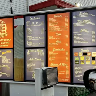 Drive thru menu