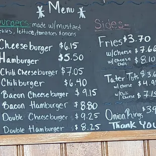 My chili cheeseburger was $7.05