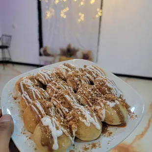 Biscoff mini pancakes