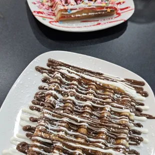 Birthday cake waffle, Nutella waffle