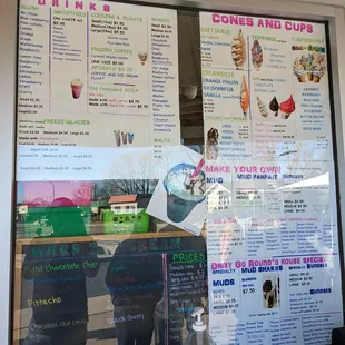 ows a menu on a window