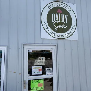 the front door of a dairy joe's restaurant